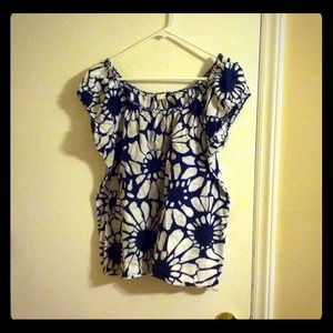 J Crew floral print top