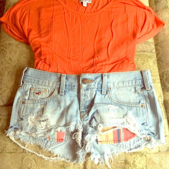 🌴Hollister destroyed and Charlotte Russe shorts🍍