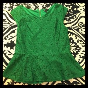 Express Lace Peplum Top