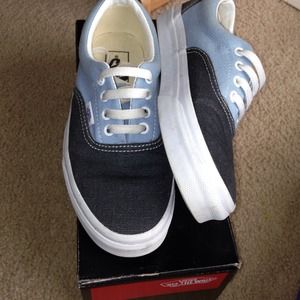 Vans. Two-tone jean material