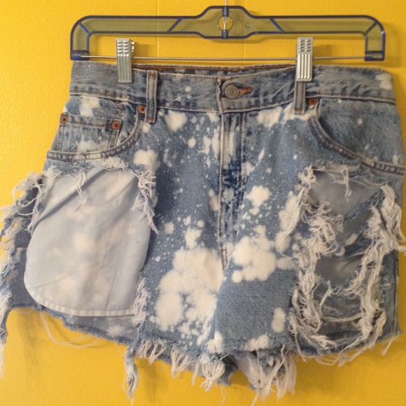 Levi's destroyed shorts