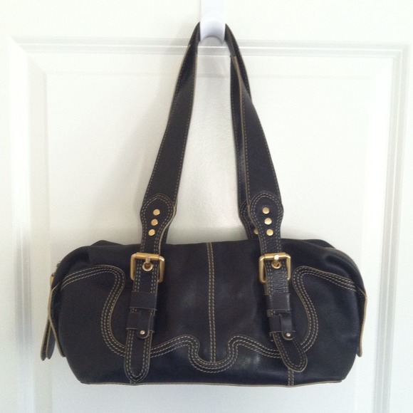 SALE! Maxx New York Black Leather Bag
