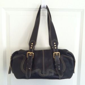 SALE! Maxx New York Black Leather Bag