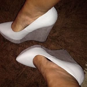 Grey 9.5 Rock & Republic Wedge shoes
