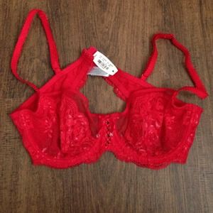 Red Lace Victoria's Secret Bra