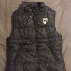 American Eagle Navy Blue Puffer Vest (XS)