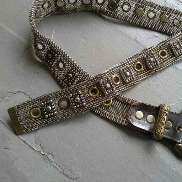 Vintage woven metal belt - Picture 2 of 2