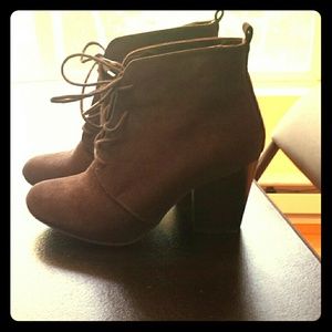 Black suede booties