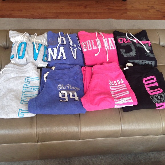 4 sets of Old Navy sweatsuits