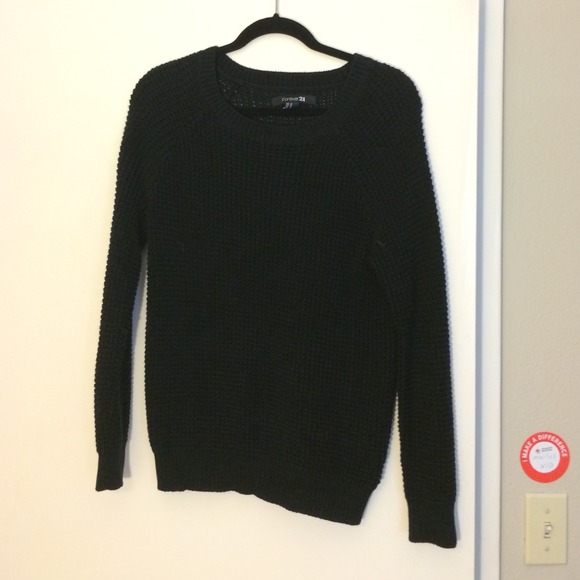 Black knitted sweater