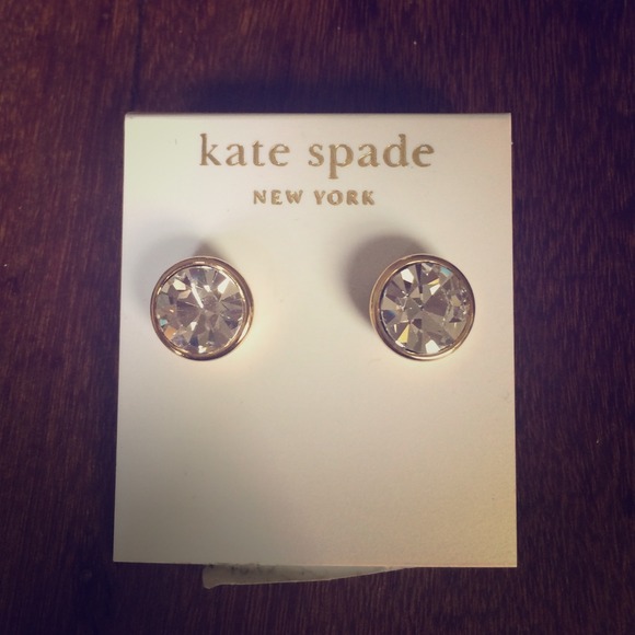 Silver crystal Kate Spade earrings