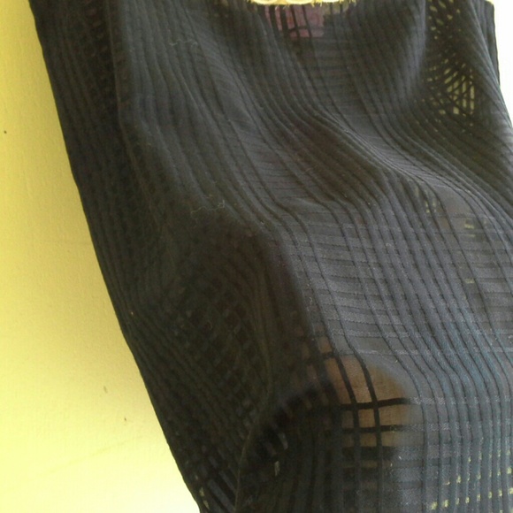 sheer, black silk top - Picture 3 of 4