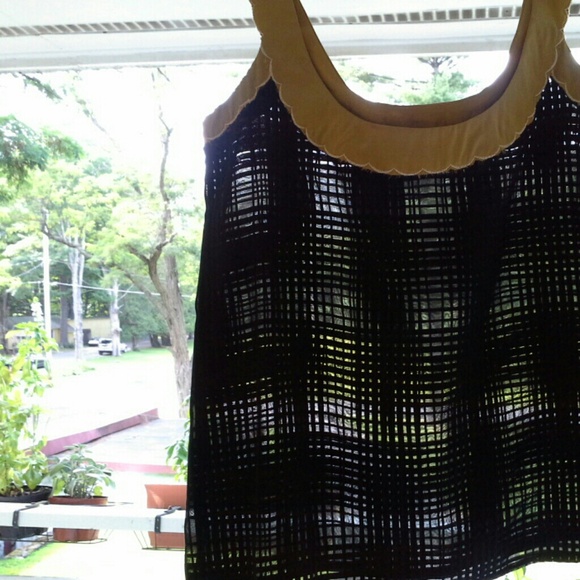 sheer, black silk top - Picture 4 of 4