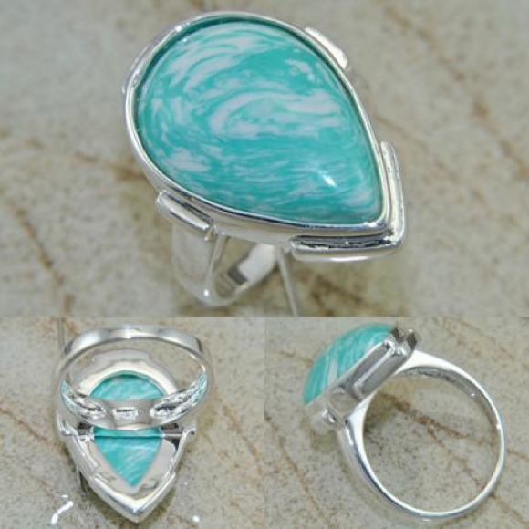 turquoise gemstone silver ring 
40 carats
S 9 - Picture 2 of 2