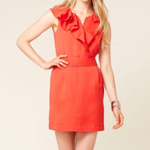 [nwot] Hanii Y Ruffle V-Neck Dress - Picture 2 of 3