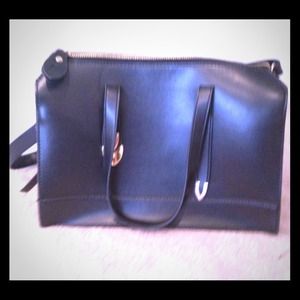 Black bag with adjustable strap