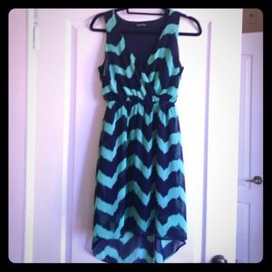 Chevron Print Hi-Low dress.