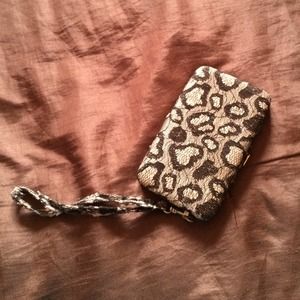 Cheetah wristlet