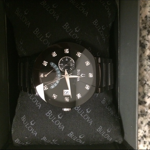 Bulova black diamond watch. - Picture 2 of 4