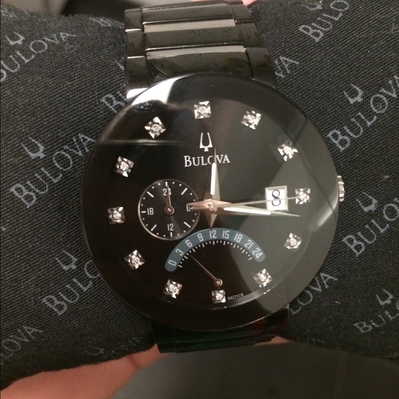 Bulova black diamond watch. - Picture 3 of 4