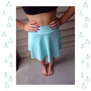 high waisted skater skirt