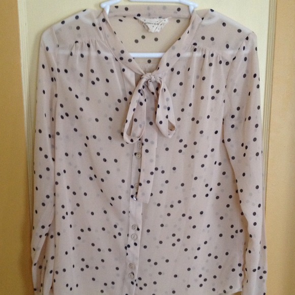 Silence + Noise Sheer Long Sleeve Button Up