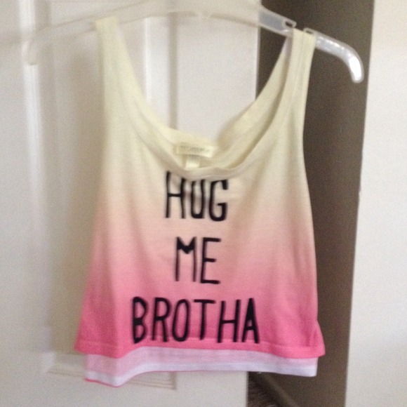 HUG ME BROTHA crop top from fresh tops