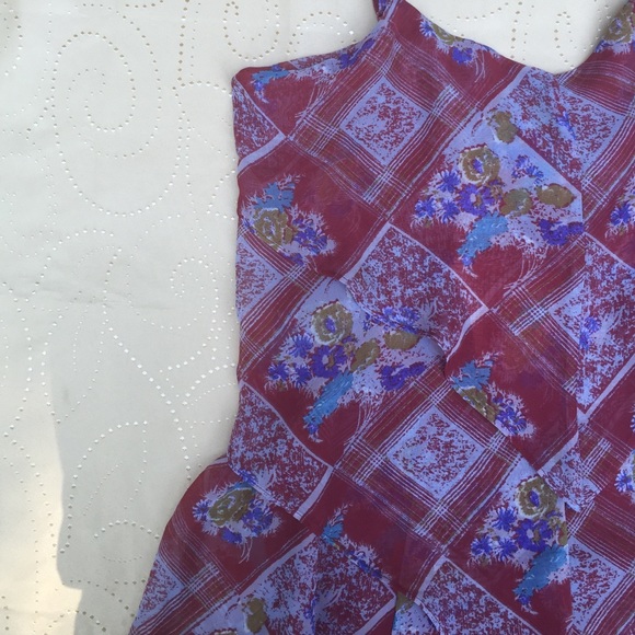 Free People Boho Chiffon Dress Sz 2 - Picture 2 of 4