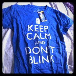 Blue KEEP CALM Doctor Who tshirt