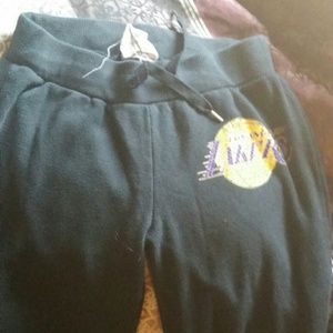 L.A. Lakers black sweats