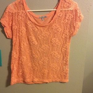 Orange Lace detailed top