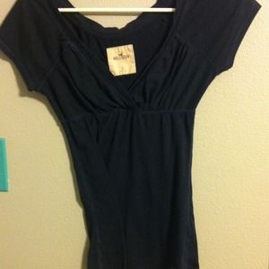 Dark navy blue v-neck shirt