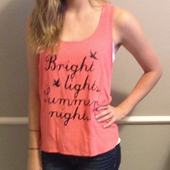 Bright Lights Summer Nights Coral Tank Top