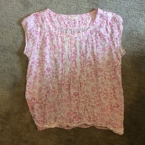 American eagle floral short sleeve blouse
