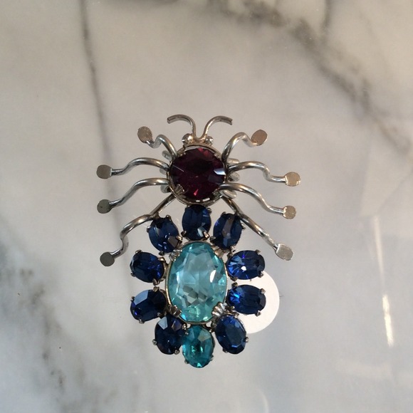 Jewelled Austrian Crystal Bug Pin
