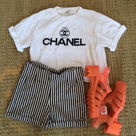 brandy melville striped shorts