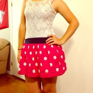 Hollister skirt with lace sparkly tank
