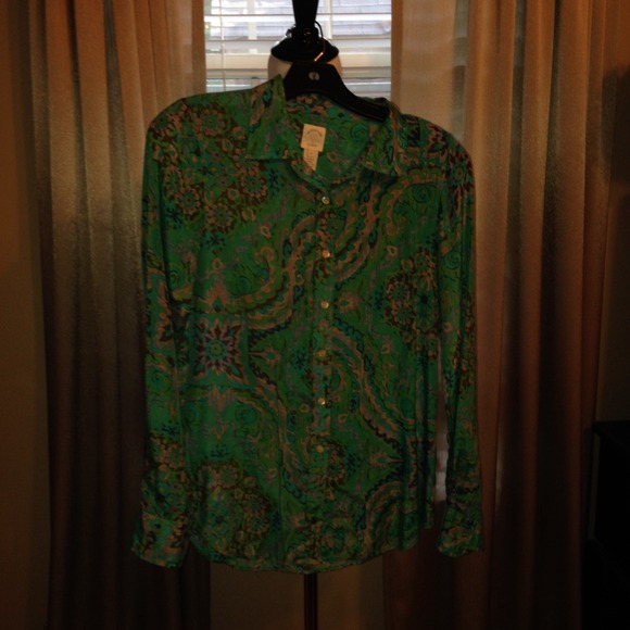 J Crew size S cotton/silk top