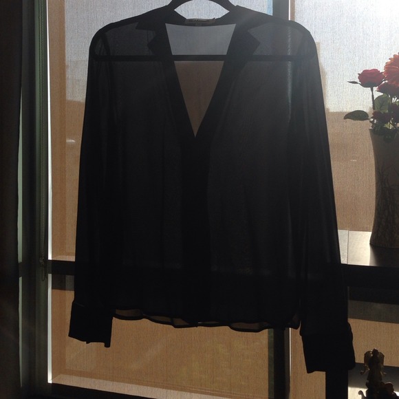 Jil Sander Long Sleeve Chiffon Blouse