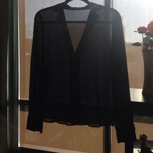 Jil Sander Long Sleeve Chiffon Blouse