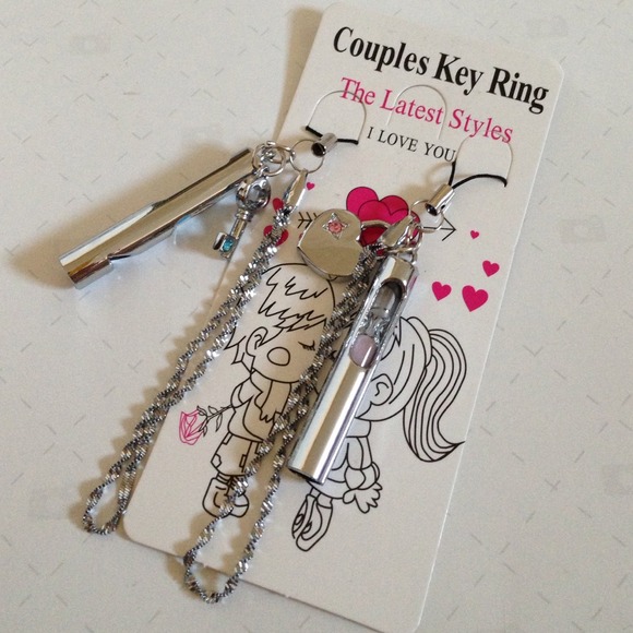 Couple key and lock charm set brand new