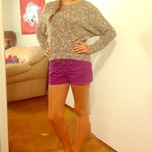 Cute sweater with fashionable shorts