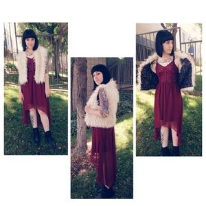 Forever 21 faux fur vest.