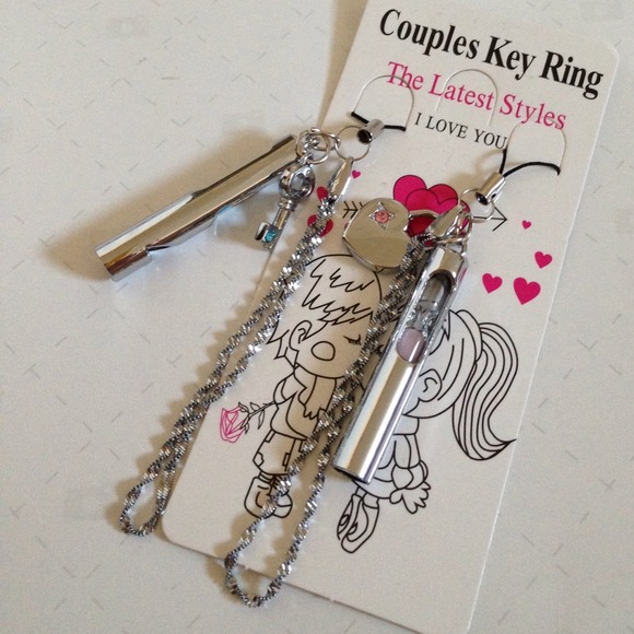 Couple key and lock charms brand new