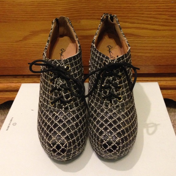 Laced Black & White Booties