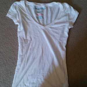 White V-Neck Tee