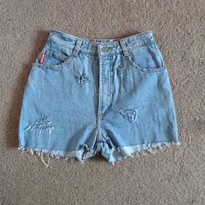 High-waisted shorts