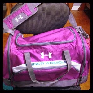 Purple underarmor gym bag.