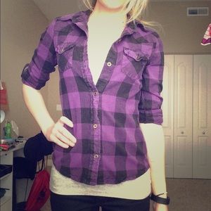 Purple Plaid Shirt