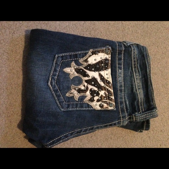 Zebra skin miss Me's. Not real skin